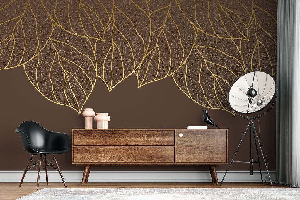Gouden bladnerven hangen over — interieur 2