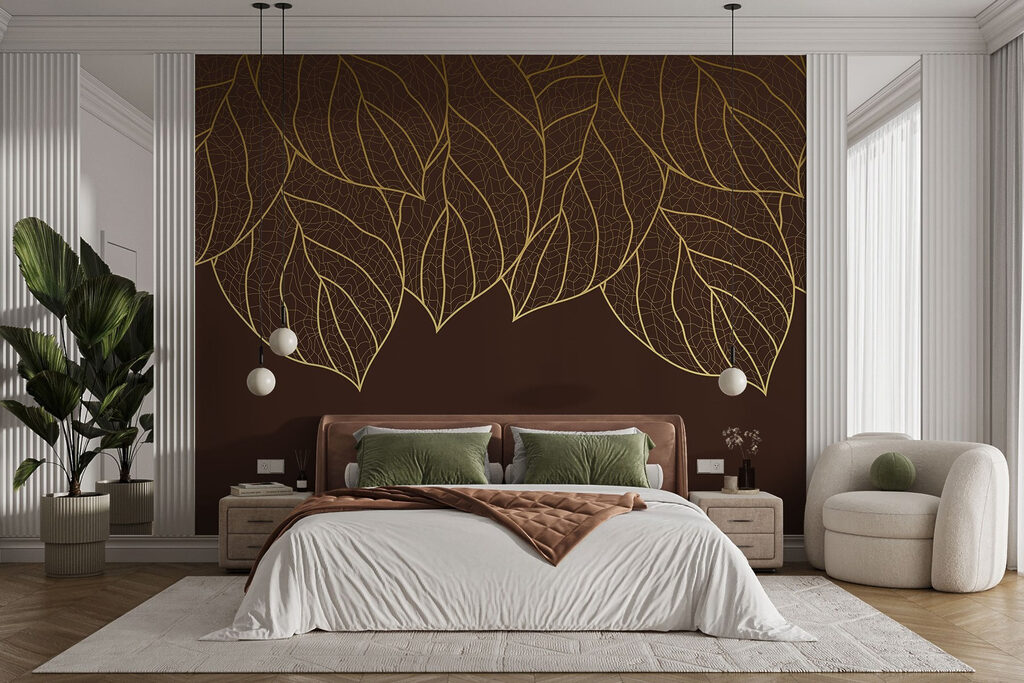 Gouden bladnerven hangen over — interieur 1