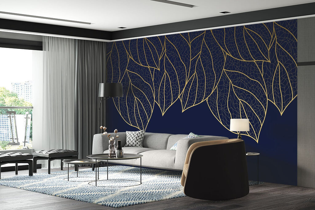 Gouden bladnerven hangen over — interieur 2