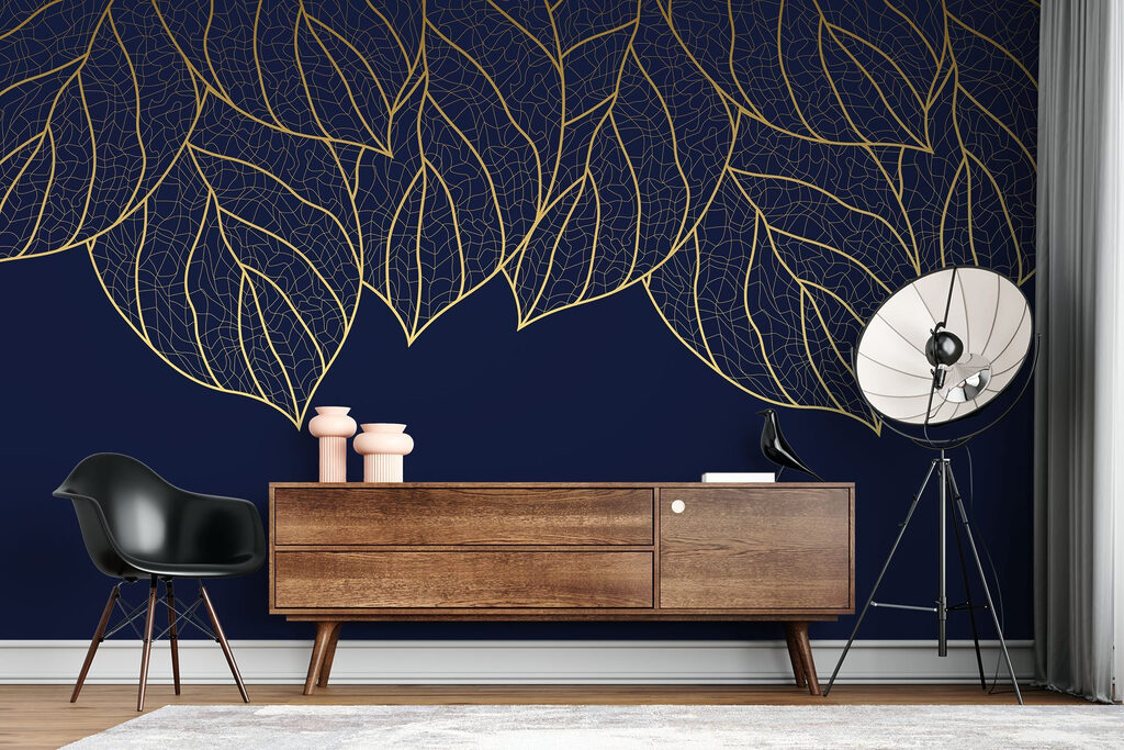 Gouden bladnerven hangen over — interieur 3
