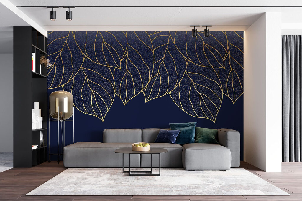 Gouden bladnerven hangen over — interieur 4