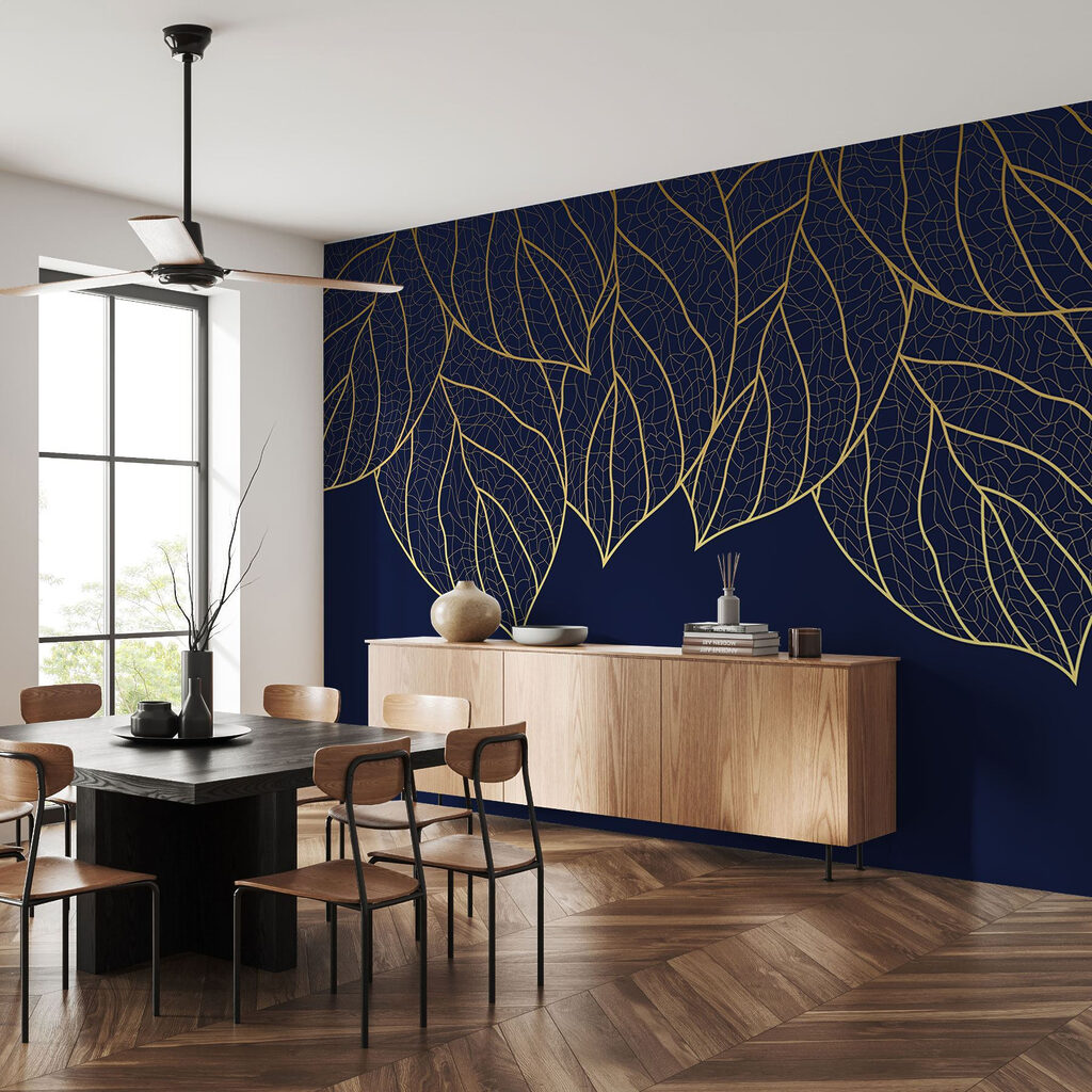 Gouden bladnerven hangen over — interieur 5