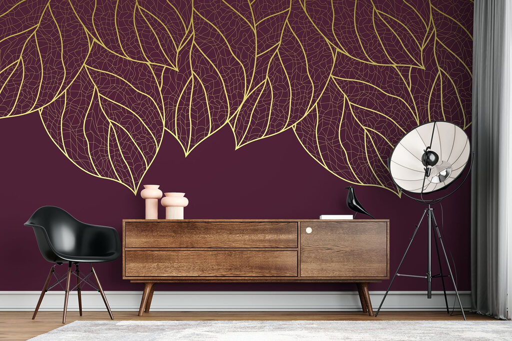 Gouden bladnerven hangen over — interieur 2