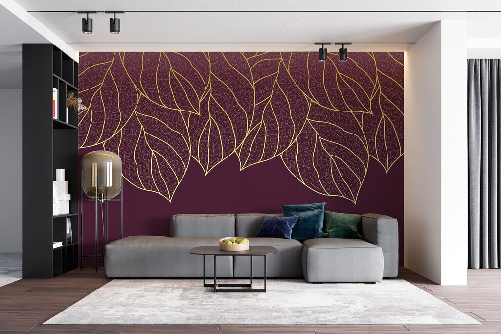 Gouden bladnerven hangen over — interieur 3