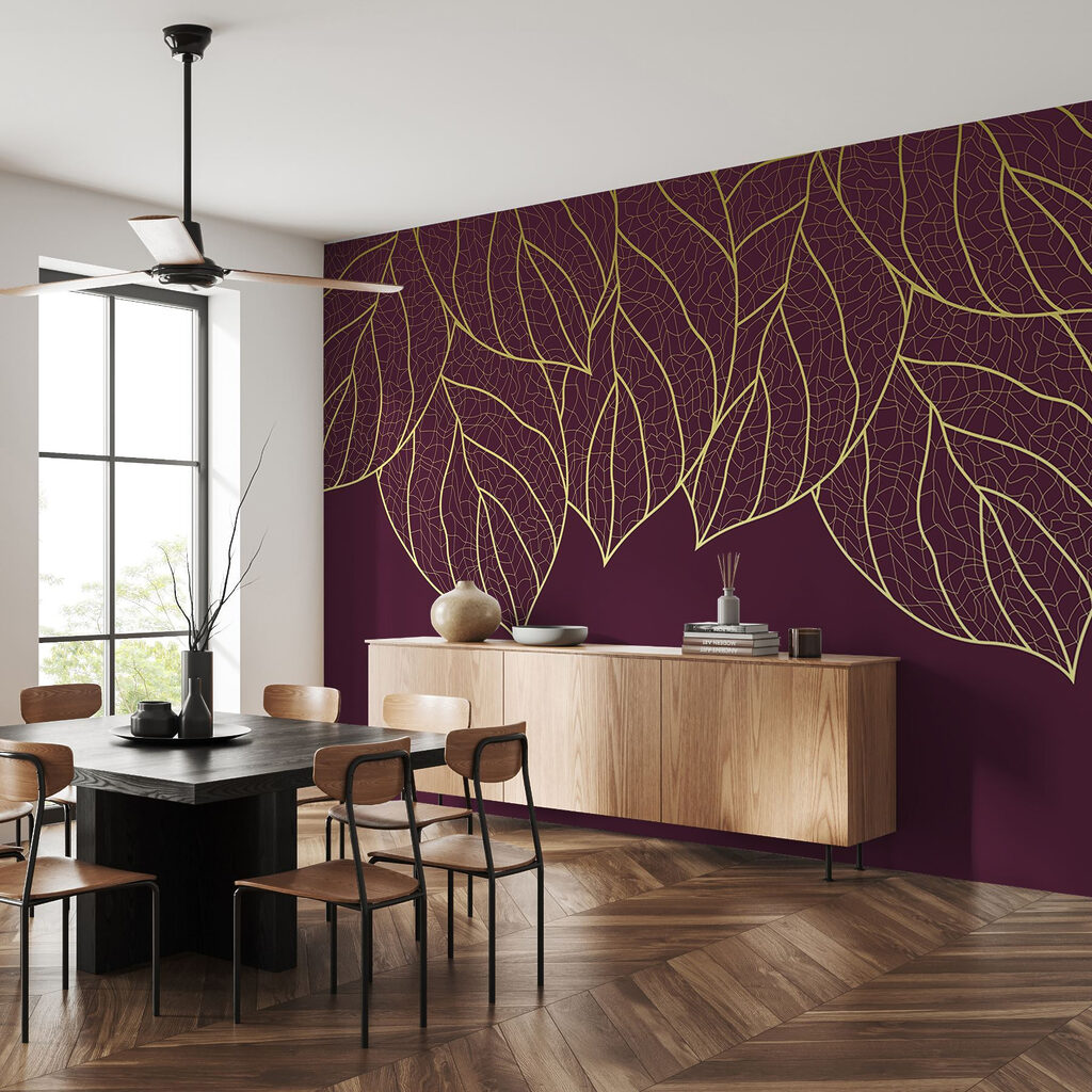 Gouden bladnerven hangen over — interieur 4
