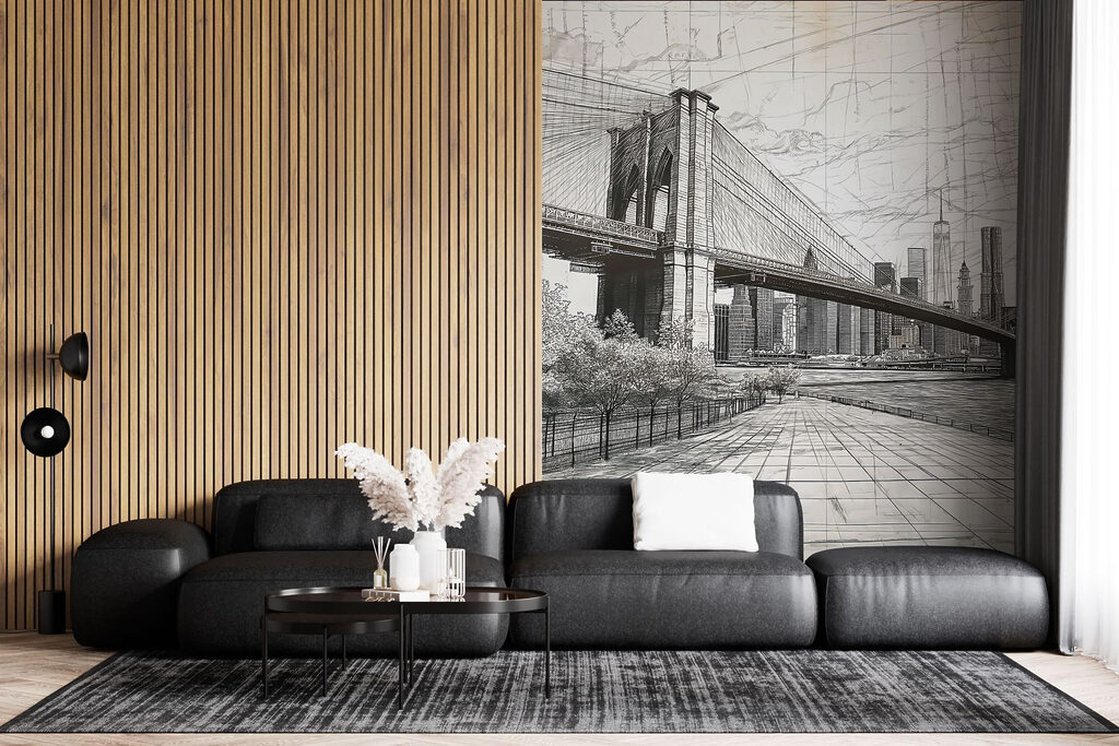 Brug in getekende stadsruimte — interieur 2