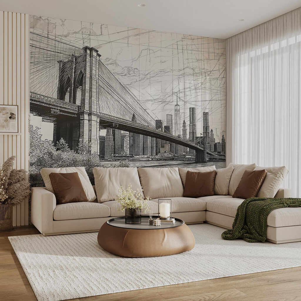 Brug in getekende stadsruimte — interieur 3