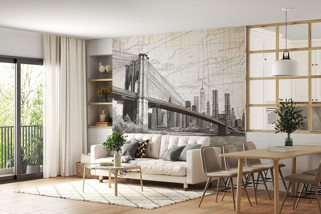 Brug in getekende stadsruimte — interieur 4