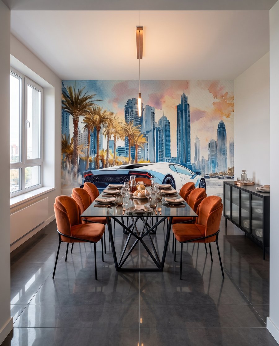 Witte sportauto bij hoogbouw — interieur 5
