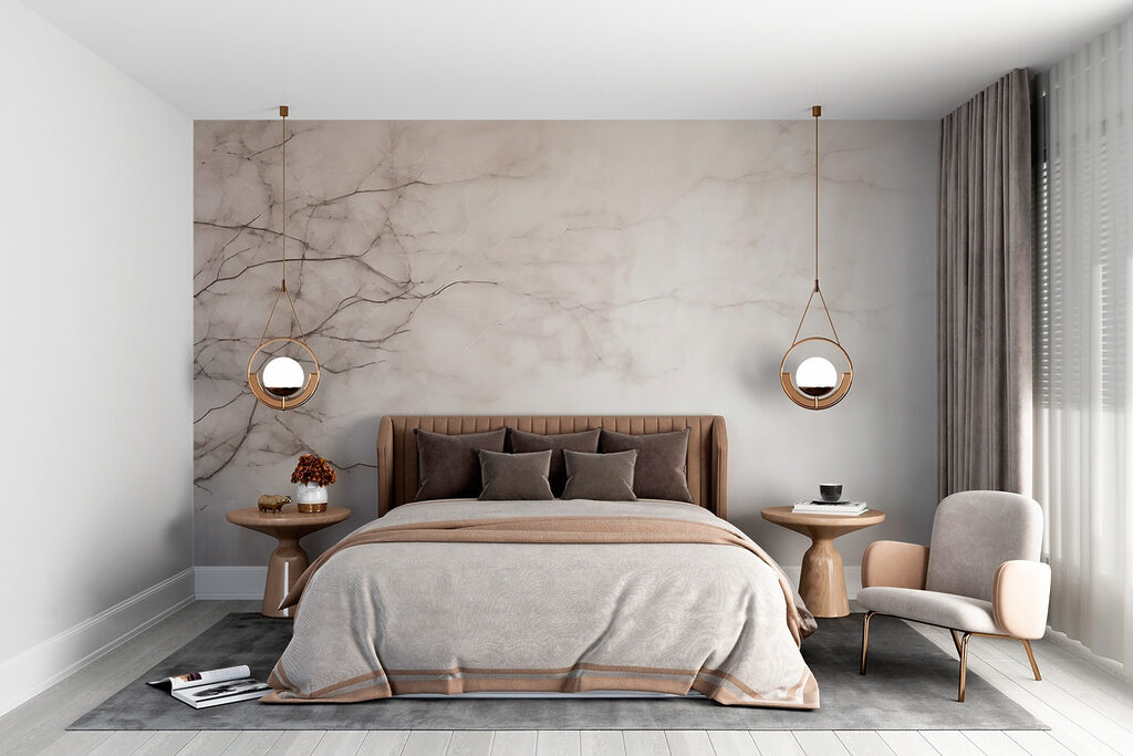 Kale takjes op roomwit — interieur 1