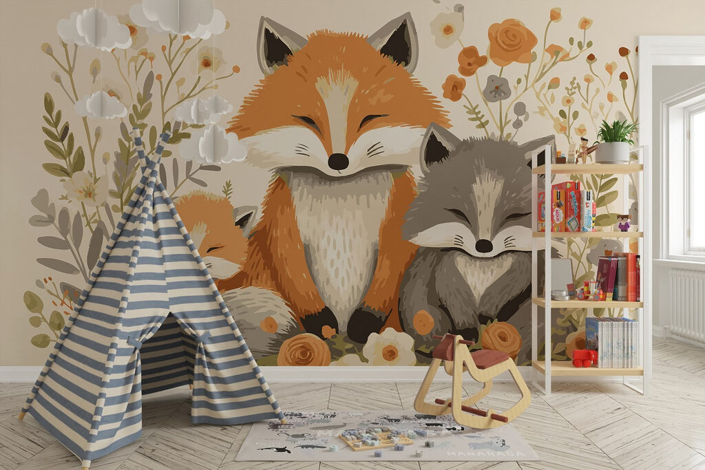 Bosvriendjes in een bloemenkrans — interieur 1