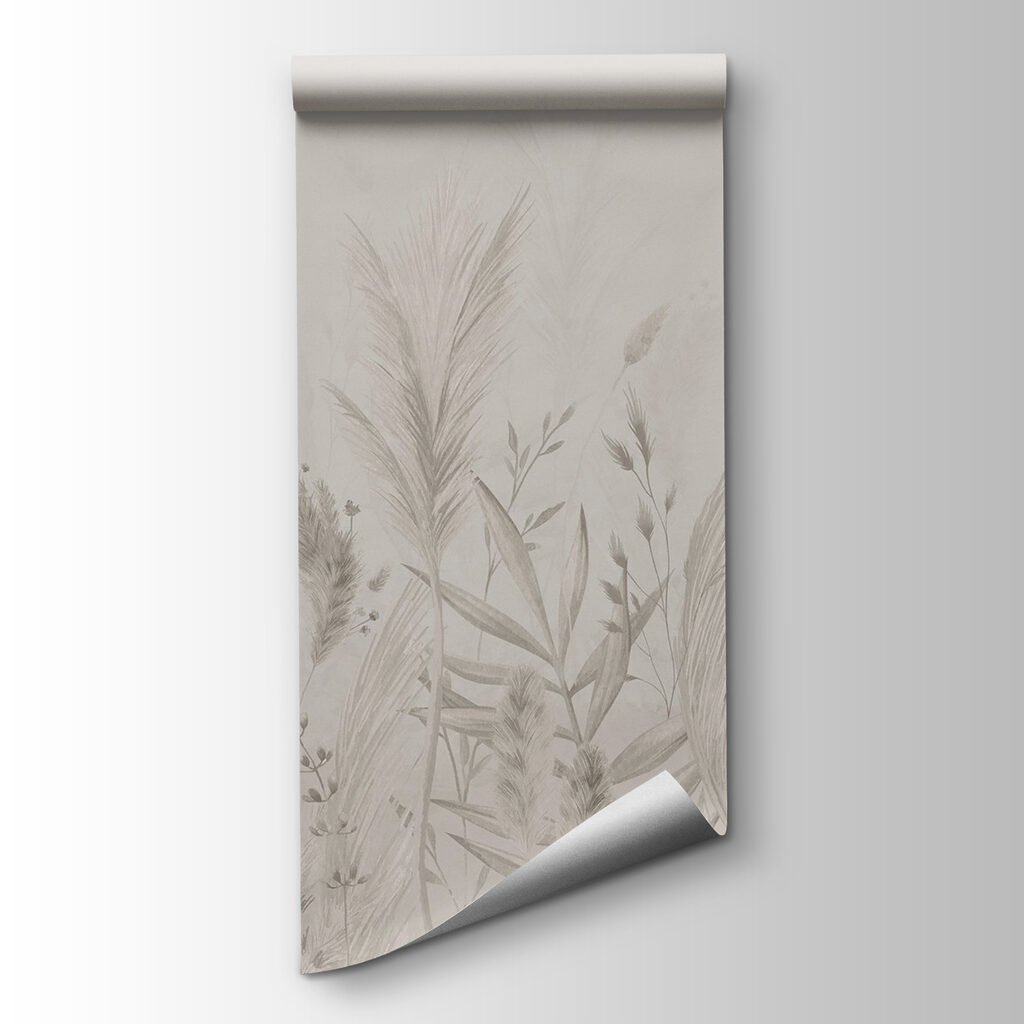Grillige botanische illustratie in neutrale tinten — productweergave