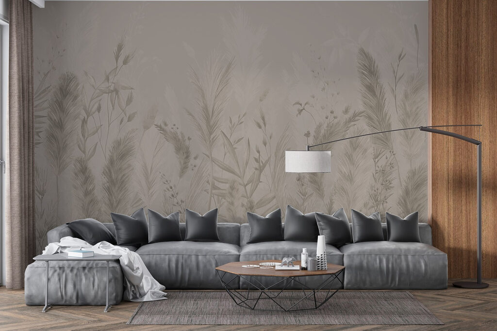 Bleke halmen in verfmist — interieur 1