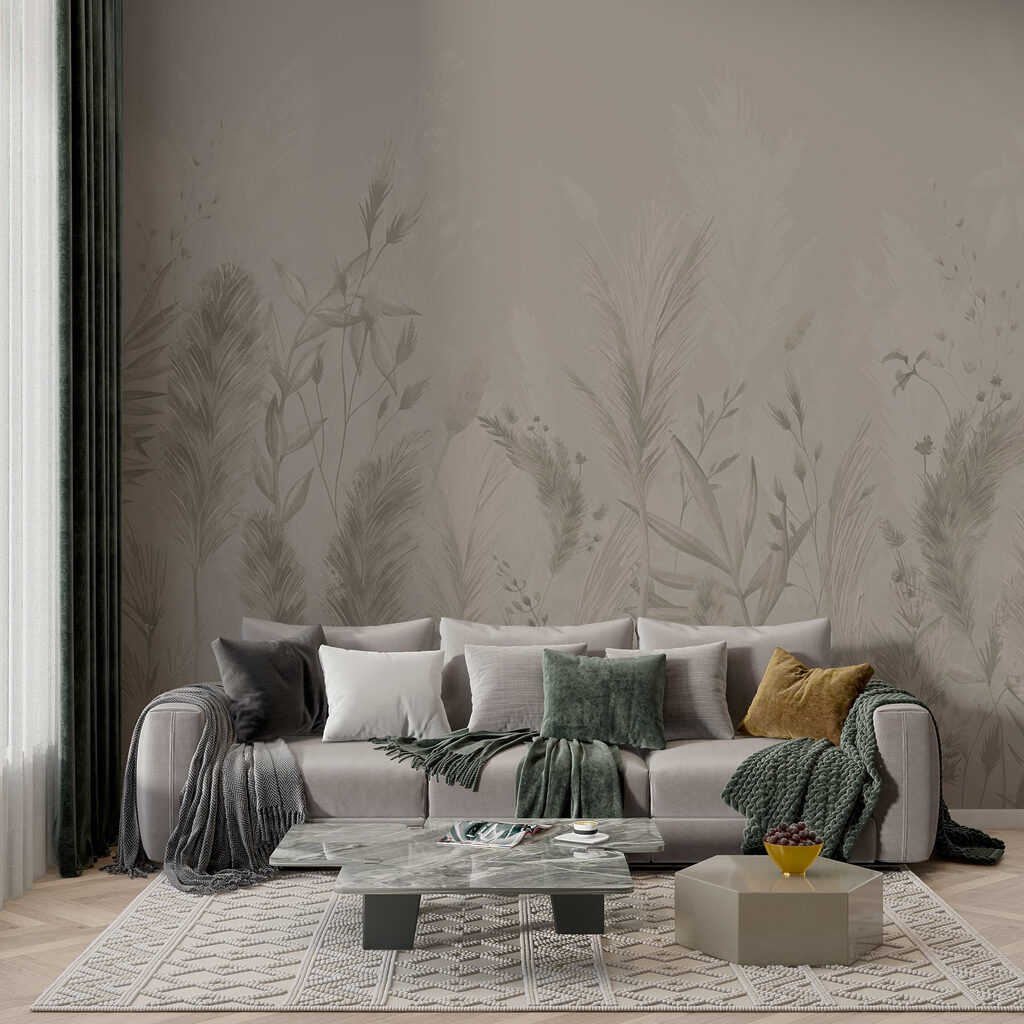 Bleke halmen in verfmist — interieur 2