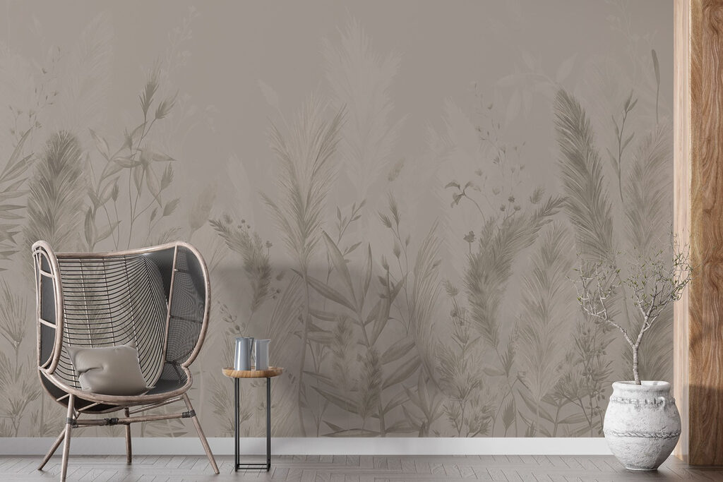 Bleke halmen in verfmist — interieur 3