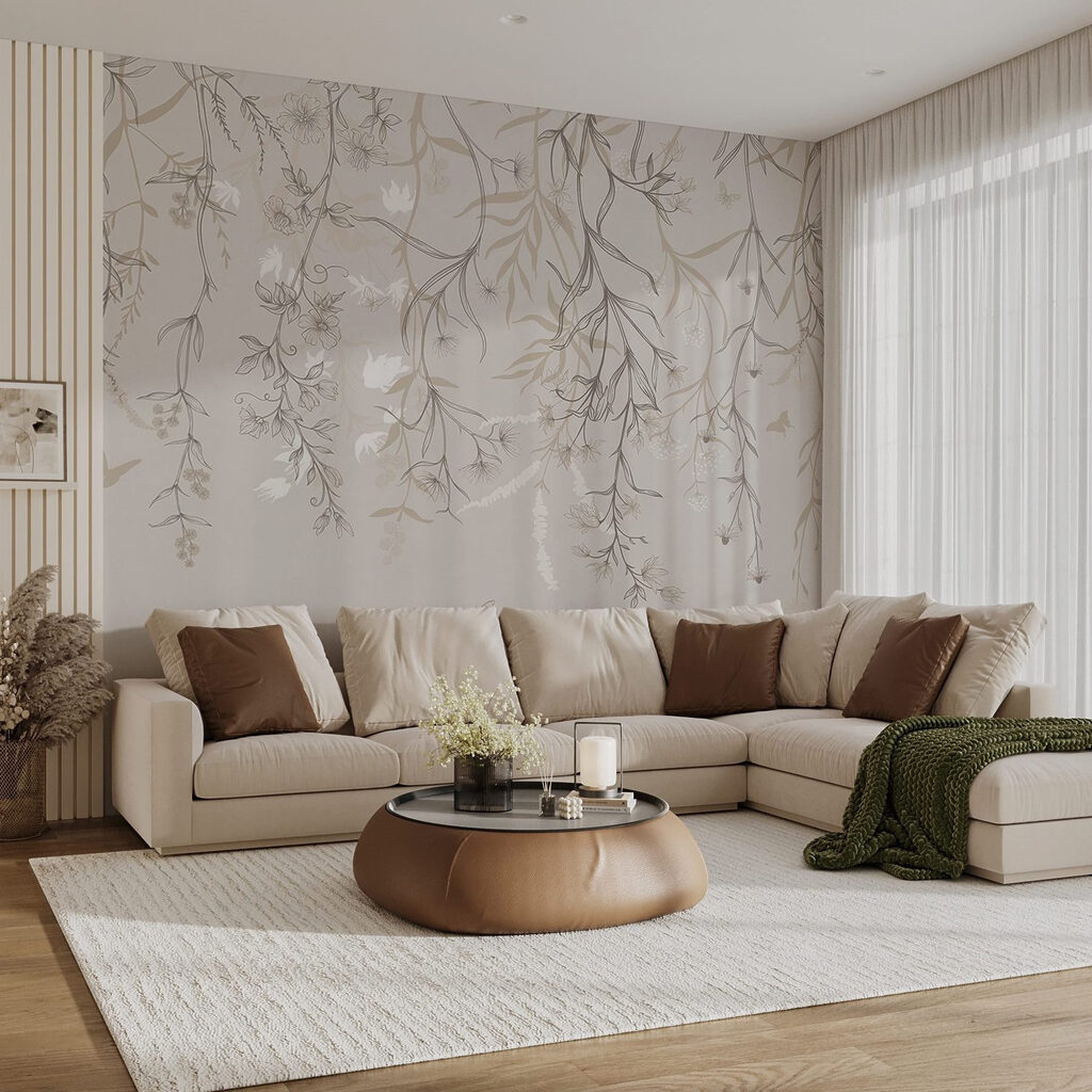 Hangende bloesemtakjes met vlinders — interieur 2