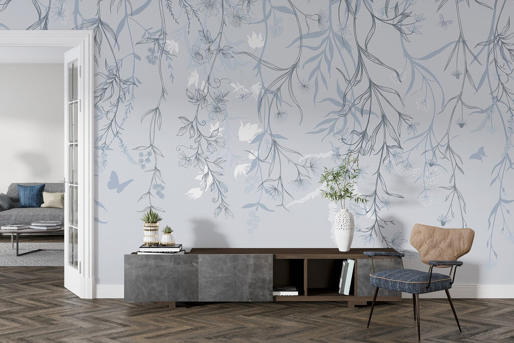 Vlinders onder fijne hangtakjes — interieur 3