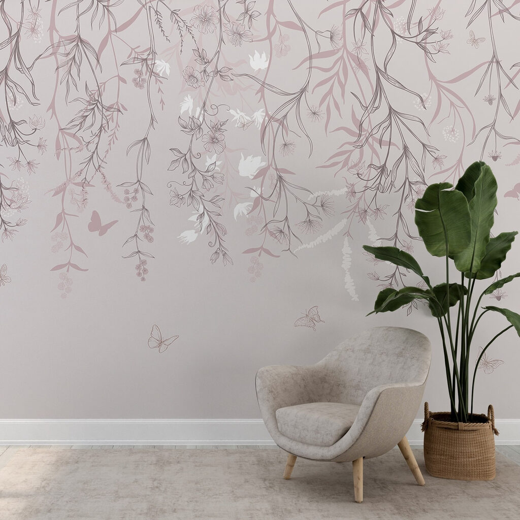 Vlinders onder fijne hangtakjes — interieur 2