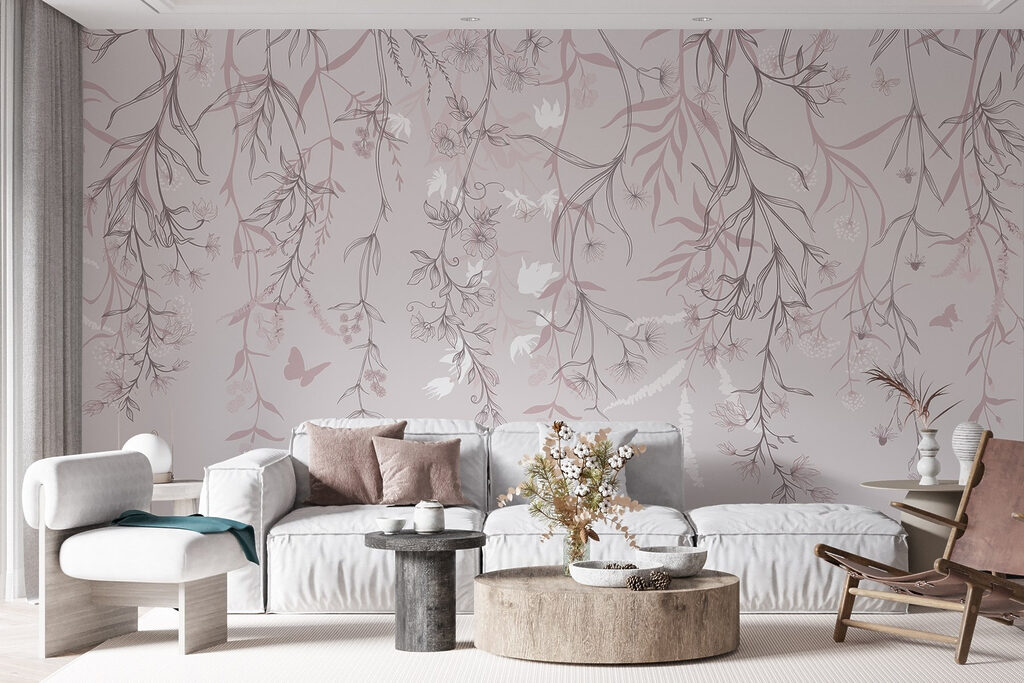 Vlinders onder fijne hangtakjes — interieur 3