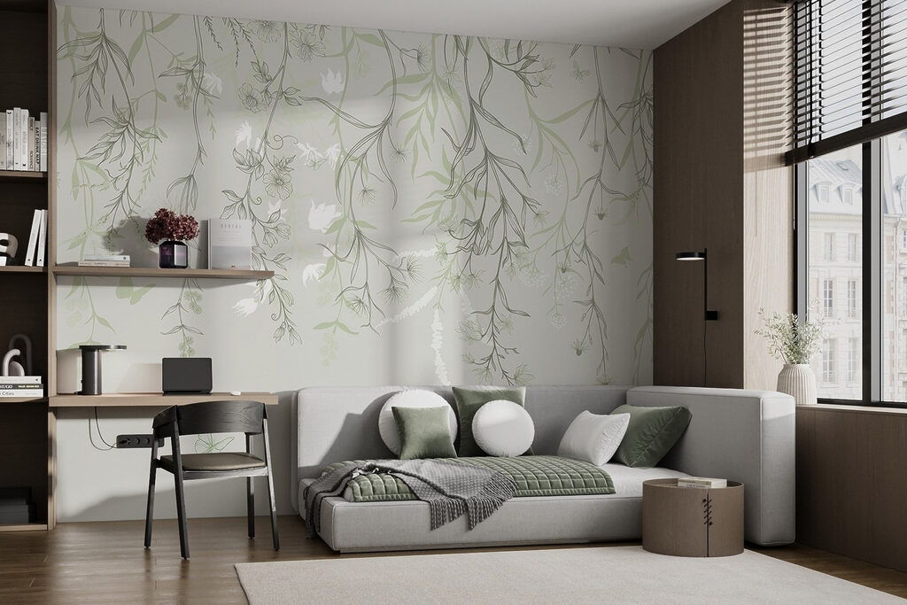 Vlinders onder fijne hangtakjes — interieur 1