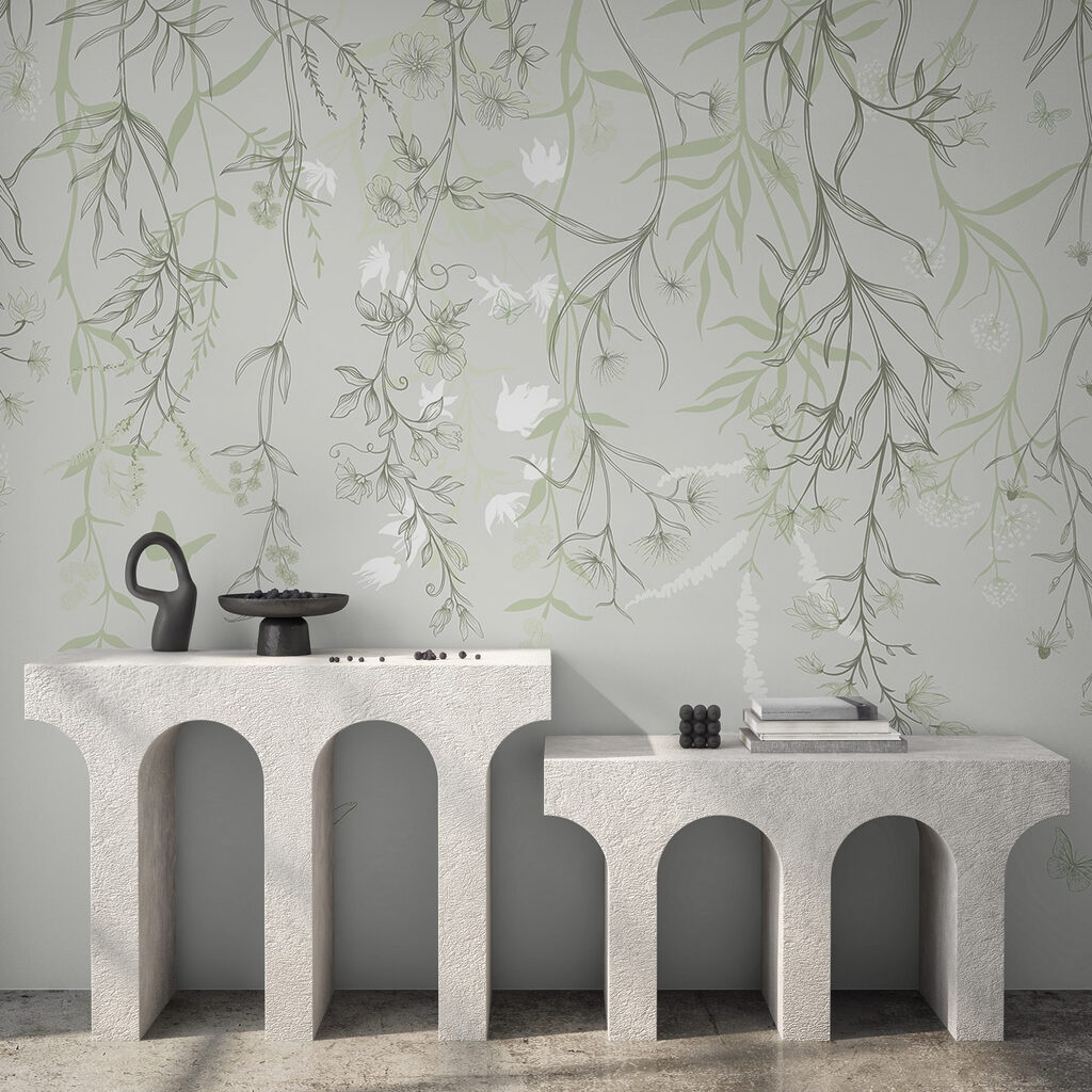 Vlinders onder fijne hangtakjes — interieur 2