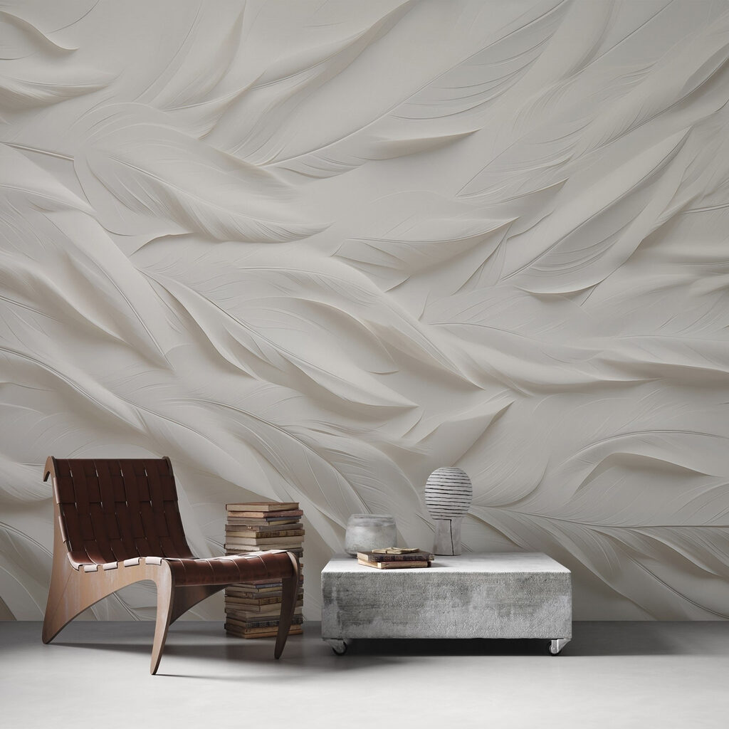 Wit verenpatroon op een wit oppervlak — interieur 1