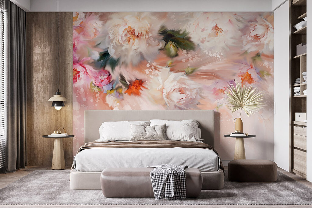 Pioenen in lichte verfstromen — interieur 2