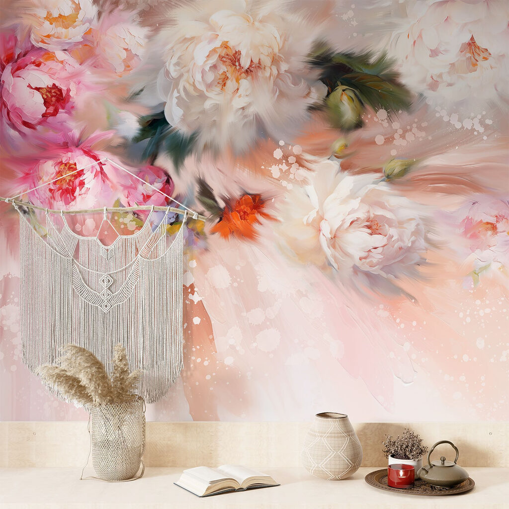 Pioenen in lichte verfstromen — interieur 4