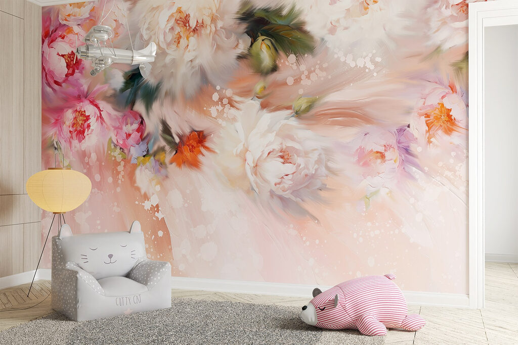 Pioenen in lichte verfstromen — interieur 5