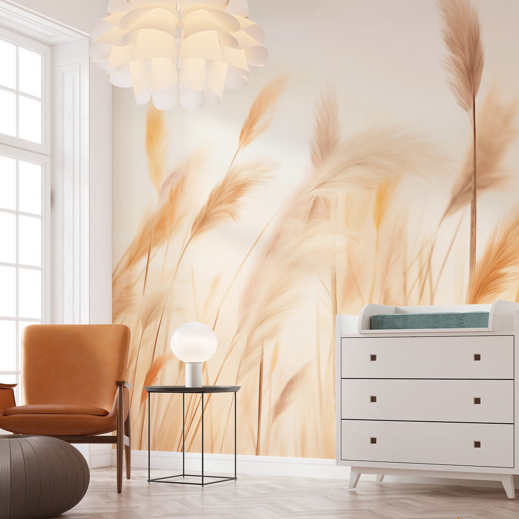 Gouden pluimgras in ochtendnevel — interieur 1
