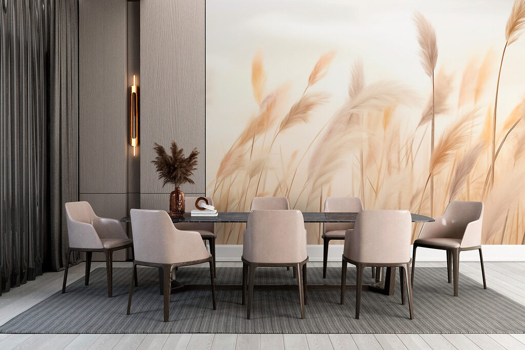 Gouden pluimgras in ochtendnevel — interieur 3