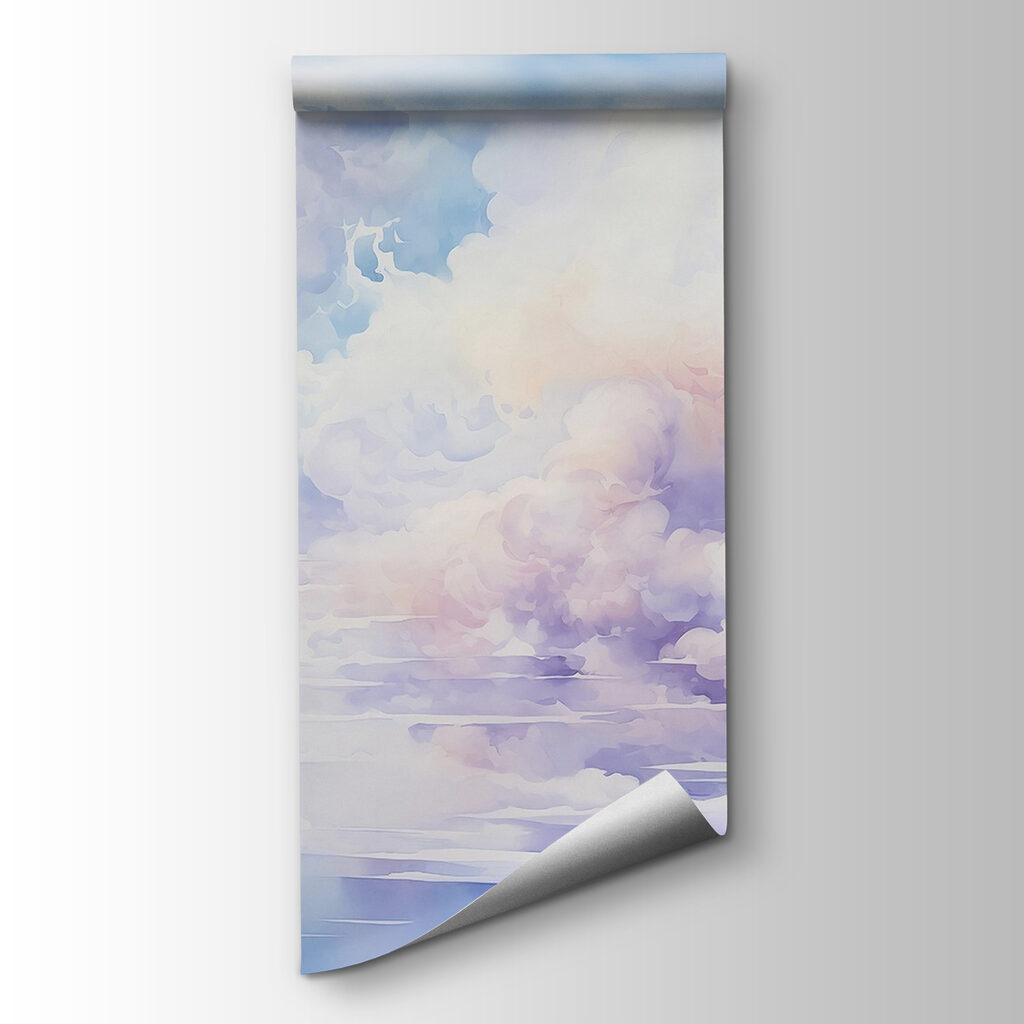 Lila wolken boven spiegelwater — productweergave