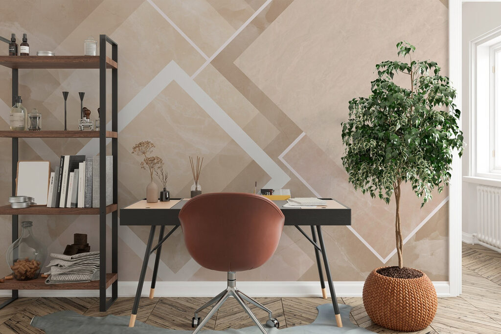 Witte ruiten op kleurvlakken — interieur 2