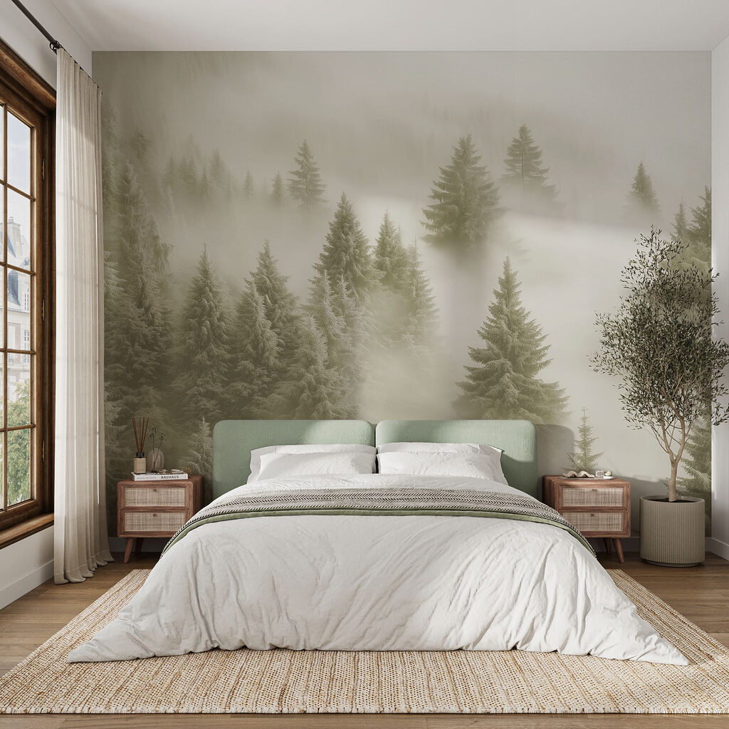 Dennen verdwijnen in wolkennevel — interieur 5
