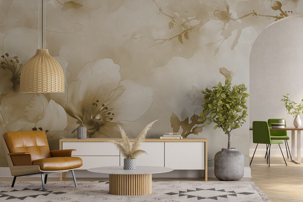 Bloesemtakken in zachte gloed — interieur 3