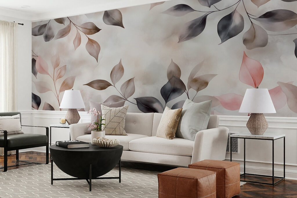 Bladtakken in roze schaduw — interieur 4