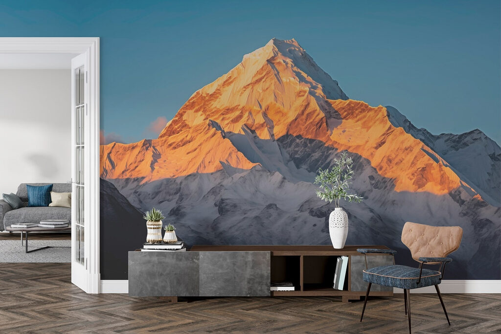 Bergtop in gouden ochtendzon — interieur 3