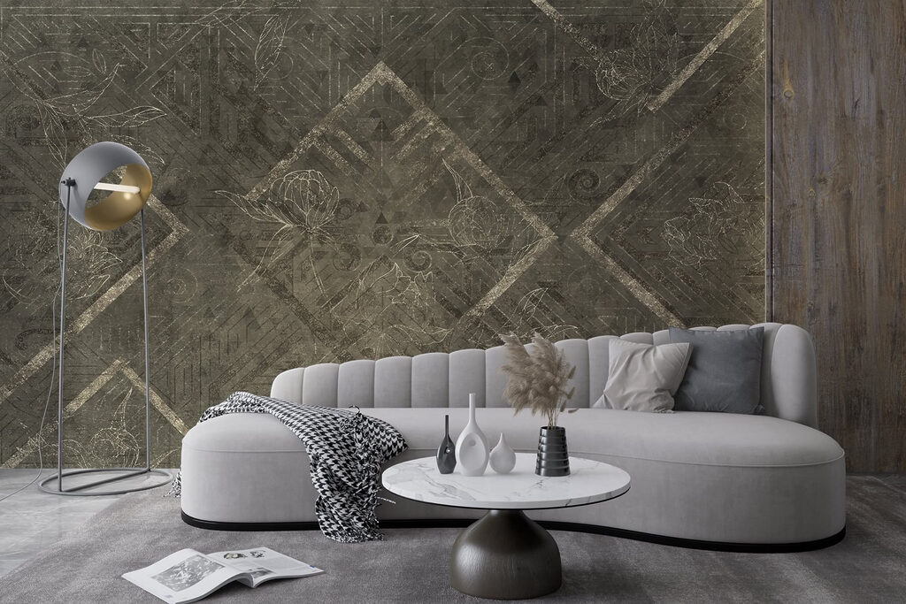 Donkere ruiten met ornamenten — interieur 3