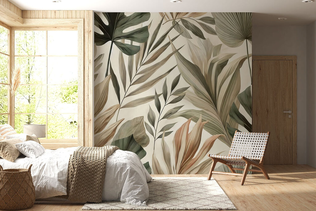 Tropische bladeren in natuurtinten — interieur 2