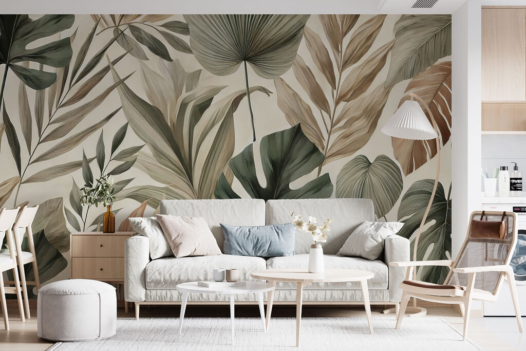 Tropische bladeren in natuurtinten — interieur 3