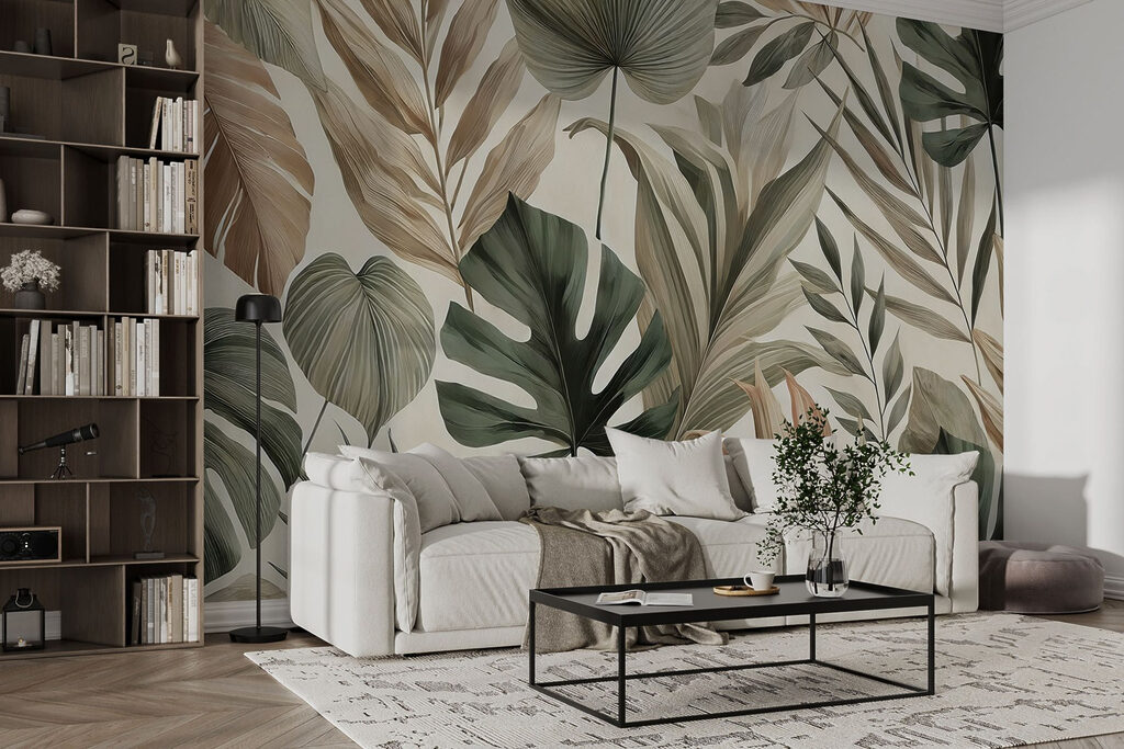 Tropische bladeren in natuurtinten — interieur 5