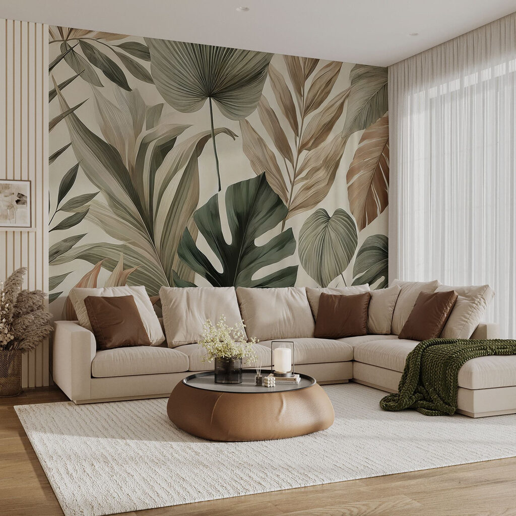 Tropische bladeren in natuurtinten — interieur 6