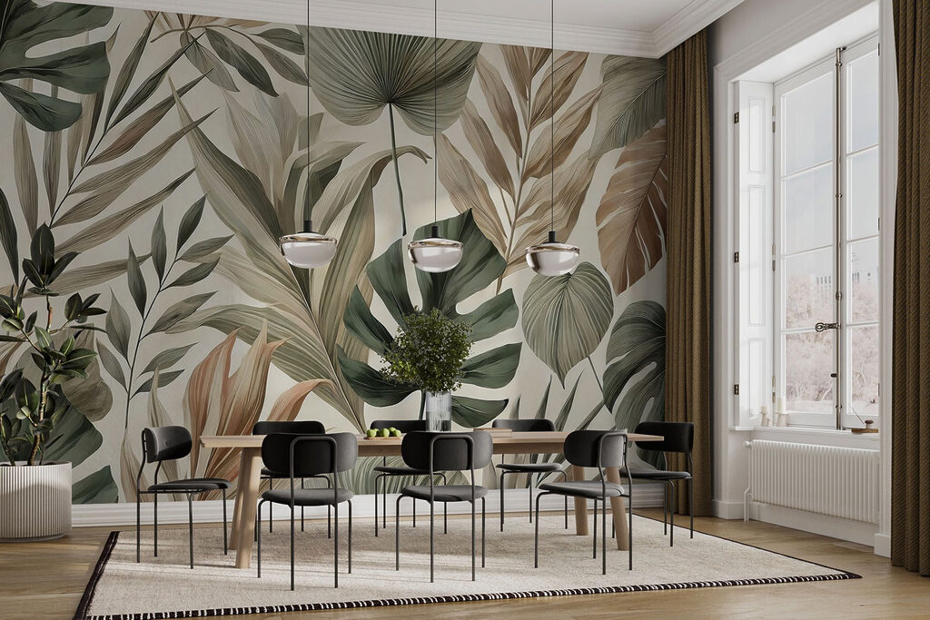 Tropische bladeren in natuurtinten — interieur 9