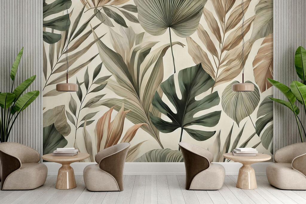 Tropische bladeren in natuurtinten — interieur 10