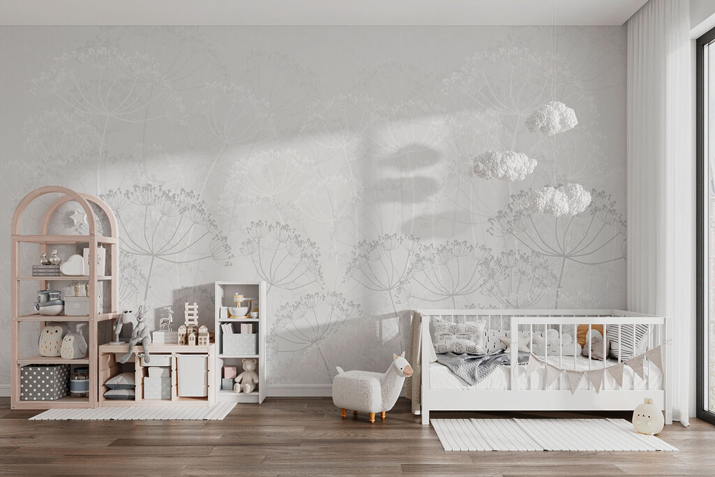Wit bloemenpatroon — interieur 2