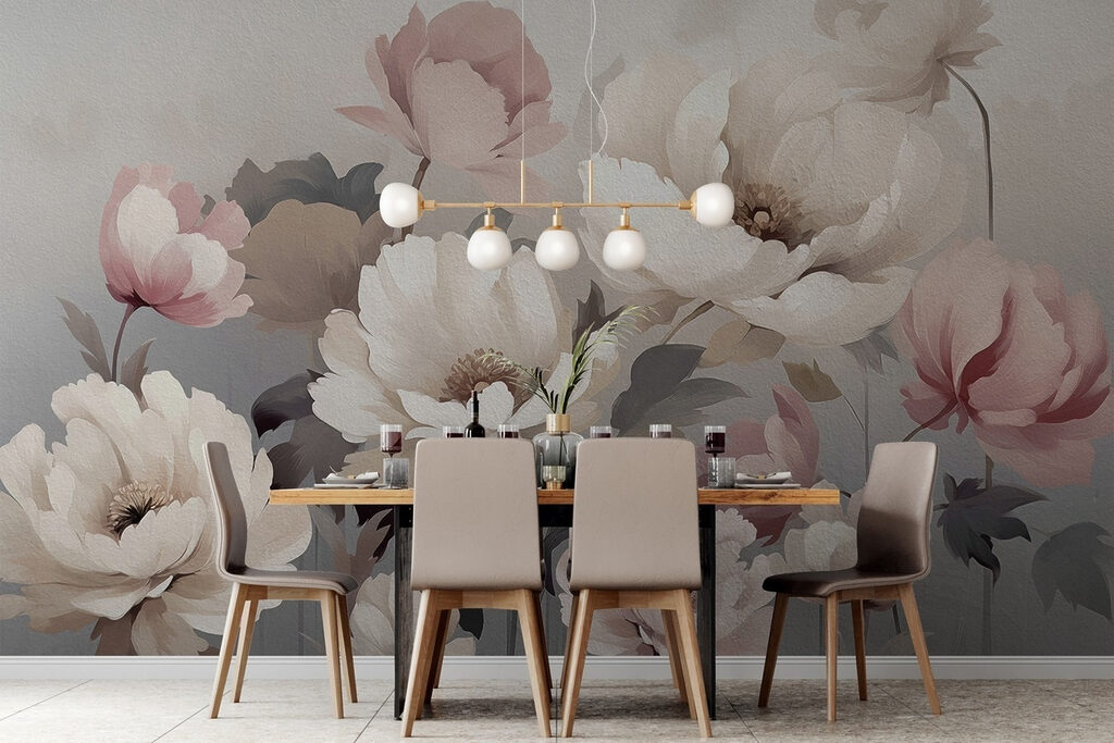 Pioenrozen in gedempte pasteltinten — interieur 3