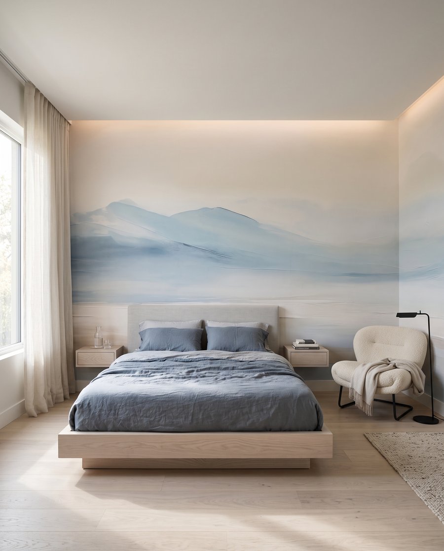 Water onder een pastelhorizon in een interieur