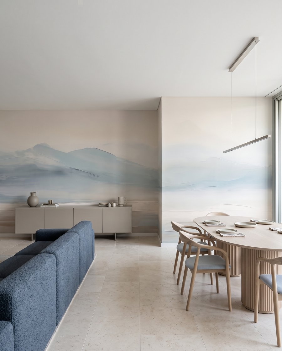 Water onder een pastelhorizon in een interieur