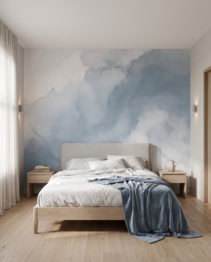 Drijvende wolken van inkt in een interieur