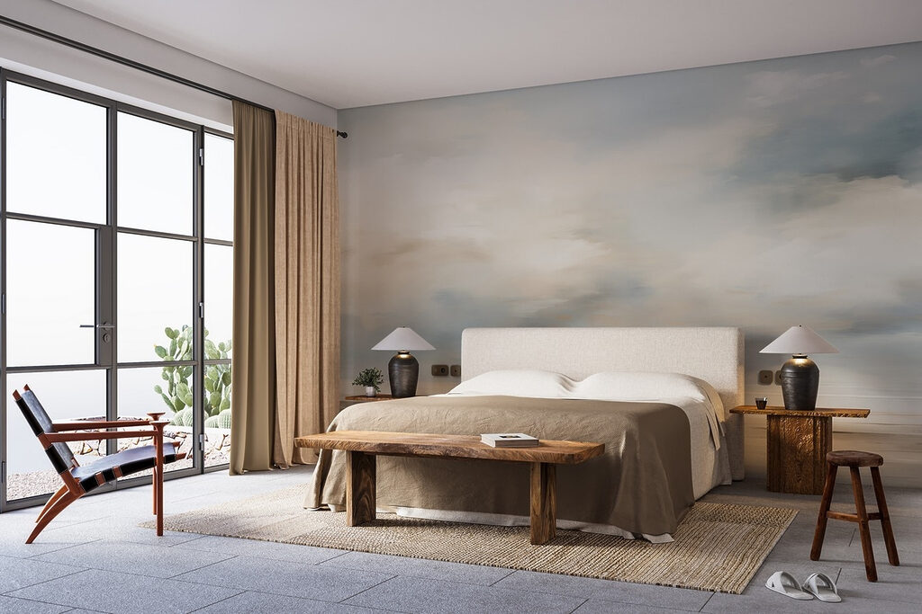 Bewolkte lucht boven water — interieur 1